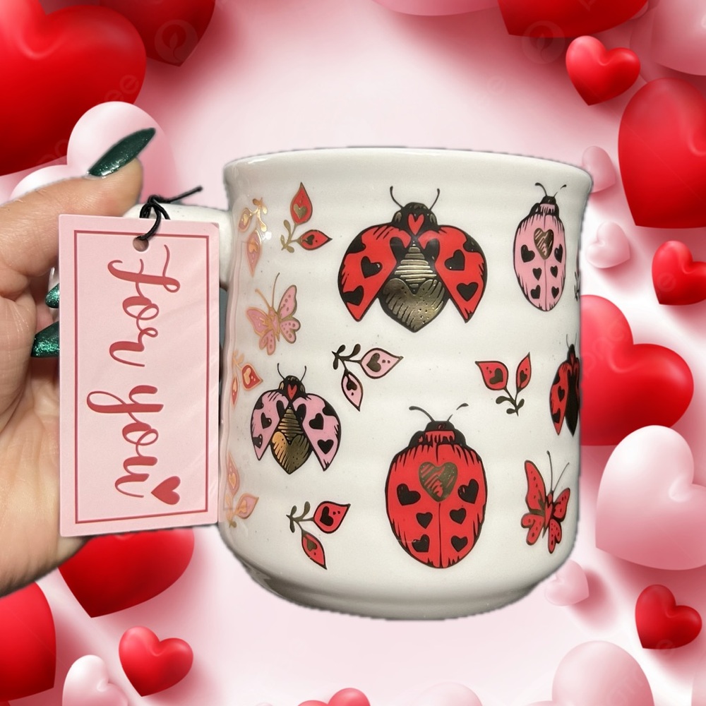 NWT Valentine’s Love Bug Heart Mug